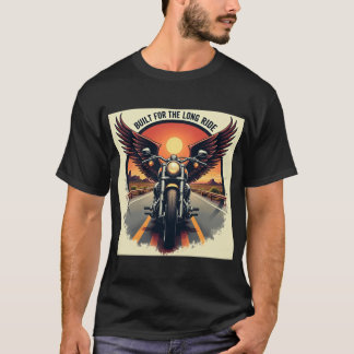 Retro Desert Highway Motorcycle Brotherhood Biker  T-Shirt