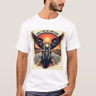 Retro Desert Highway Motorcycle Brotherhood Biker  T-Shirt