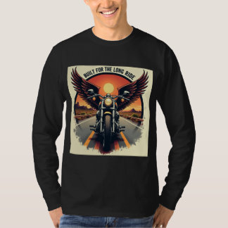 Retro Desert Highway Motorcycle Brotherhood Biker  T-Shirt