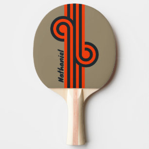 Retro Desert Meadow Loop with Name Ping Pong Paddle