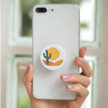 Retro Desert with Cactus