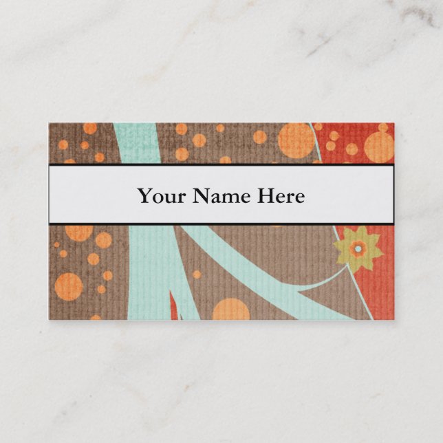 Retro Design Business Or Profile Card (Front)