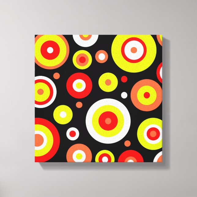 Retro design canvas print (Front)
