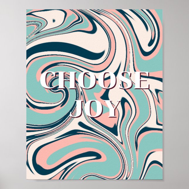 Retro design, Choose Joy Poster  (Front)
