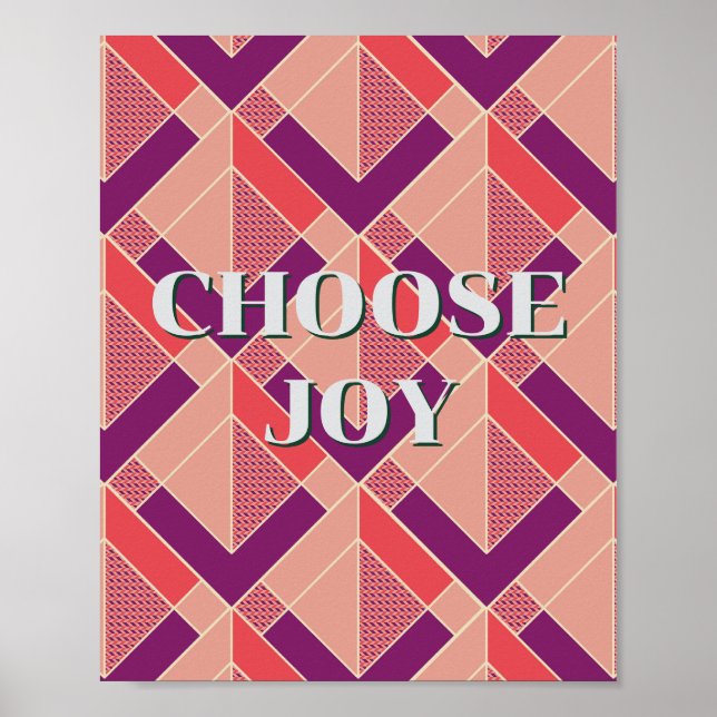 Retro design, Choose Joy Poster  (Front)
