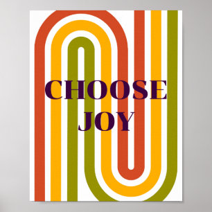 Retro design, Choose Joy Poster