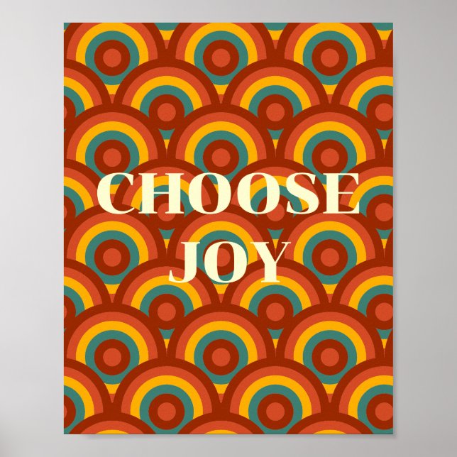 Retro design, Choose Joy Poster  (Front)