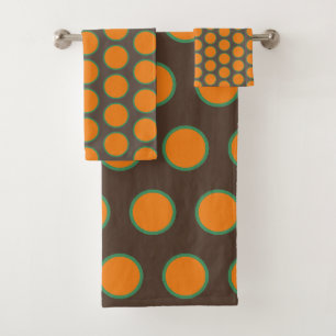 Retro design der 70er Jahre Vintage Bath Towel Set