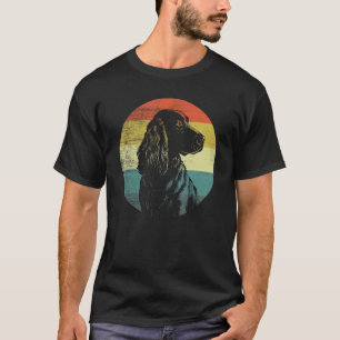 Retro Design English Springer Spaniel Dog T-Shirt