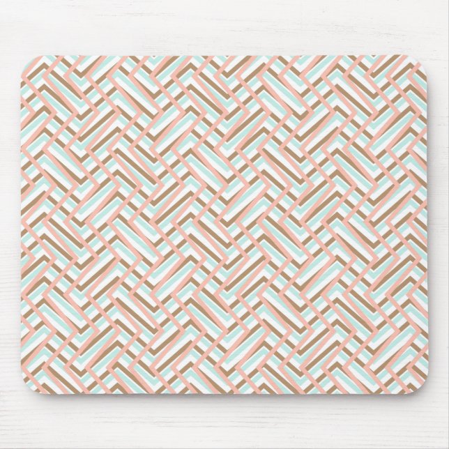 Retro design in pastel colours mouse mat (Front)