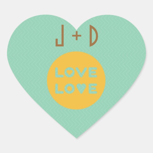 Retro Design Love Stickers (Front)