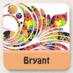 RETRO DESIGN PERSONALIZED CORK COASTERS TEMPLATE