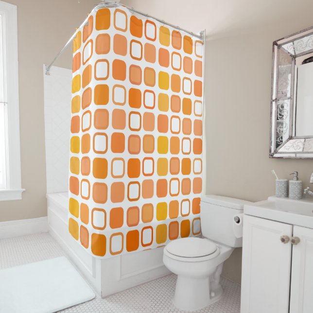 Retro Design Shower Curtain (In Situ)