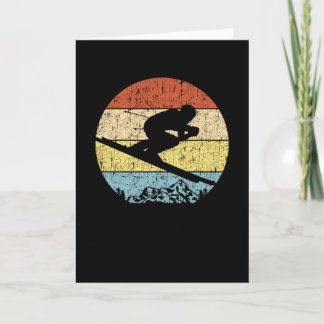 Retro Design Ski Gift Throwback Downhill Skier Card