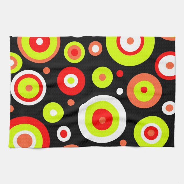 Retro design tea towel (Horizontal)