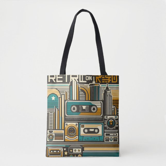Retro design  tote bag (Front)