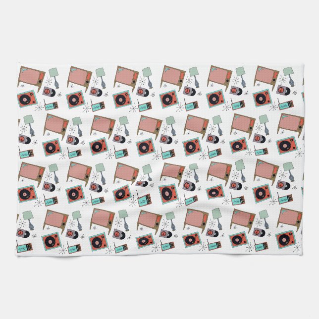 Retro designs tea towel (Horizontal)