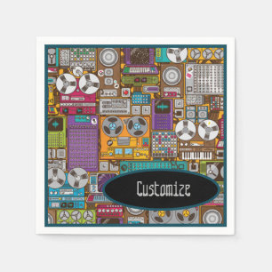 Retro Devices Recording Studio Napkin