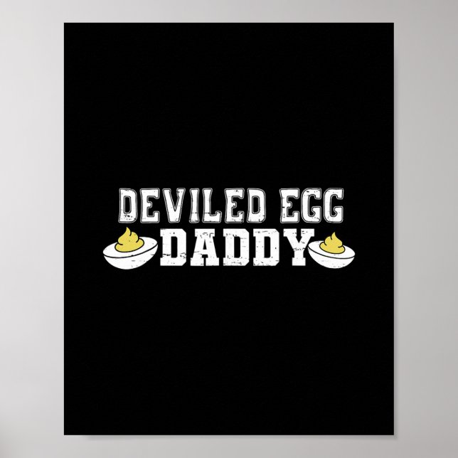 Retro Deviled Egg Daddy Funny Thanksgiving Fathers Poster (Front)
