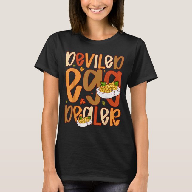 Retro Deviled Egg Er Thanksgiving Dinner Funny  T-Shirt (Front)