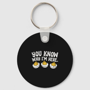 Retro Deviled Eggs You Know Why Im Here Thanksgivi Key Ring