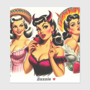 Retro Devilish Pin-up