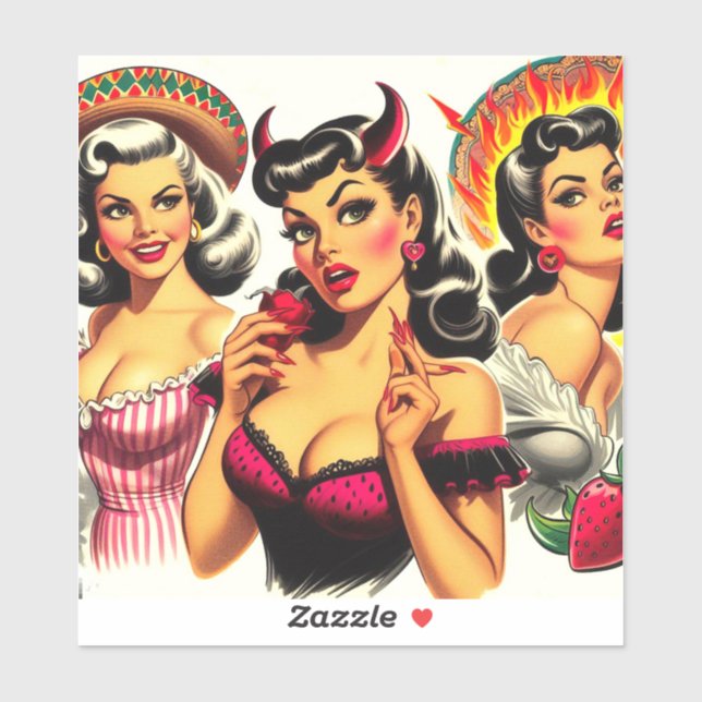 Retro Devilish Pin-up (Sheet)