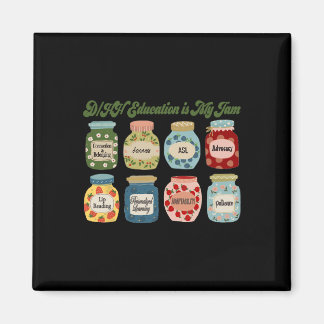 Retro Dhh Education Is My Jam Dhh Itinerant Teache Magnet