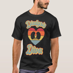 Retro Dialysis Diva Kidney Nurse Dialysis Technici T-Shirt