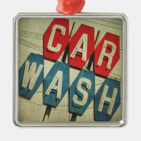Retro Diamond Shaped Car Wash Sign