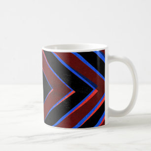 Retro diamond shapes pattern coffee mug