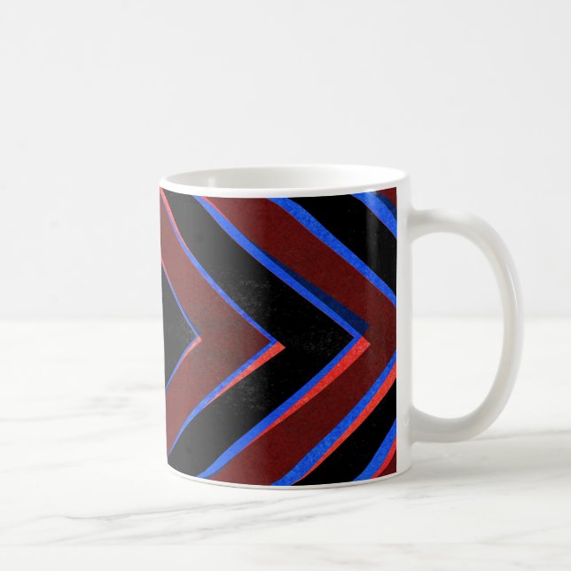 Retro diamond shapes pattern coffee mug (Right)