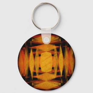 Retro diamond shapes pattern key ring