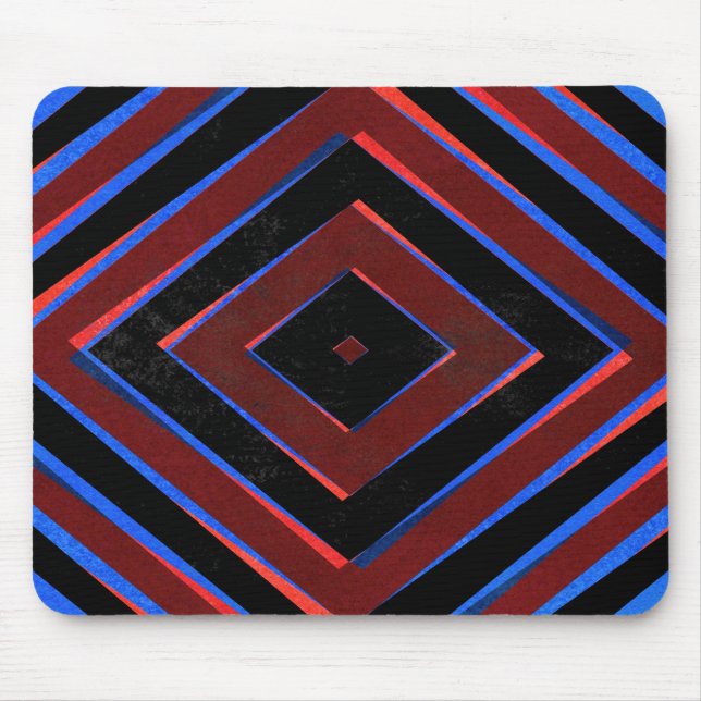 Retro diamond shapes pattern mouse mat (Front)