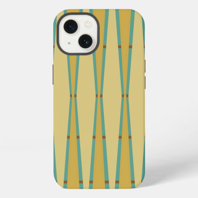 Retro Diamonds and Triangles iPhone Case (Back)