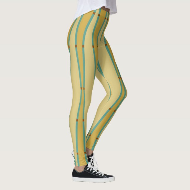 Retro Diamonds and Triangles Leggings (Right)