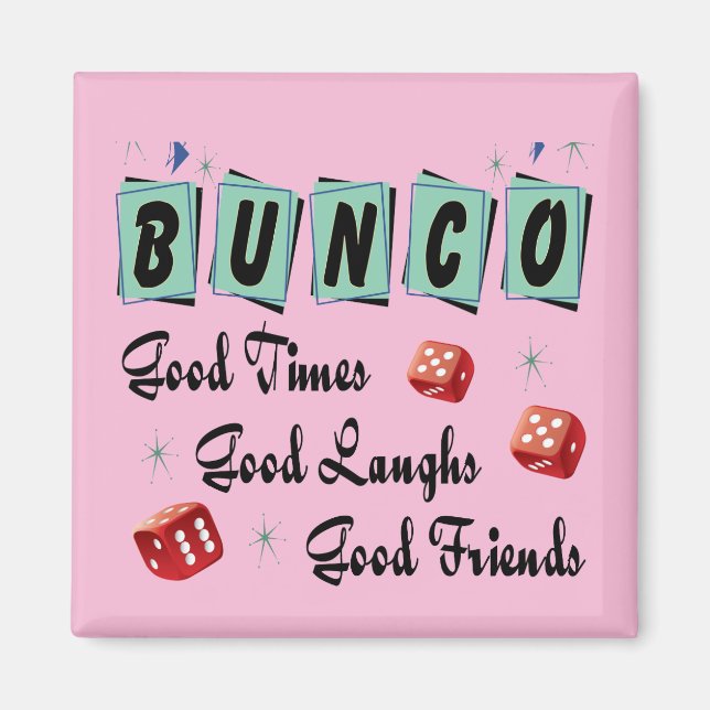 Retro Dice Bunco Magnet (Front)