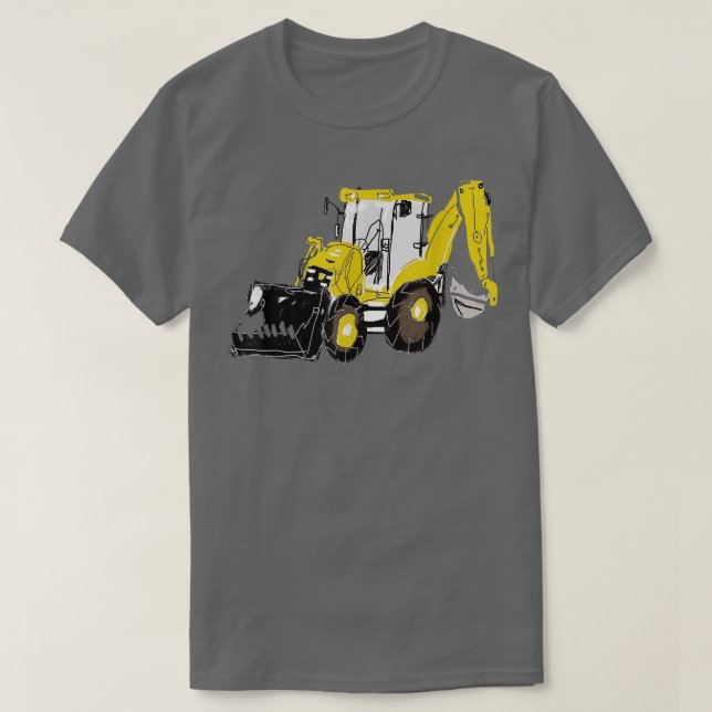 Retro Digger Big Trucks Digging Excavator, funny d T-Shirt (Design Front)