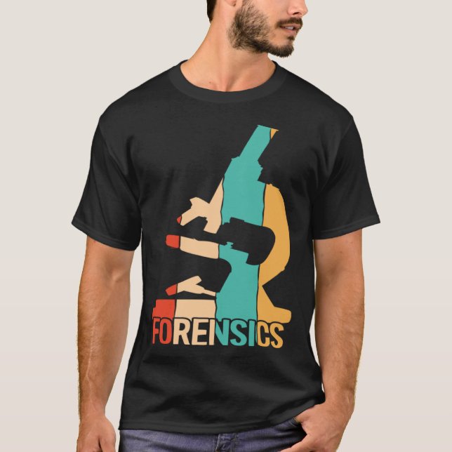Retro Digital Forensics Science Forensic Scientist T-Shirt (Front)