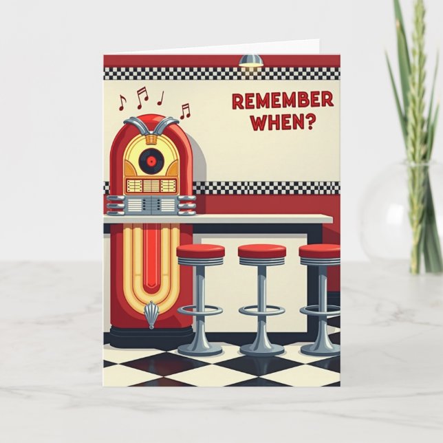 Retro Diner Birthday Card (Front)