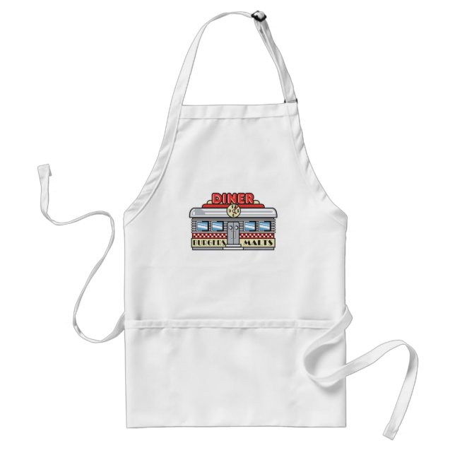 retro diner design standard apron (Front)
