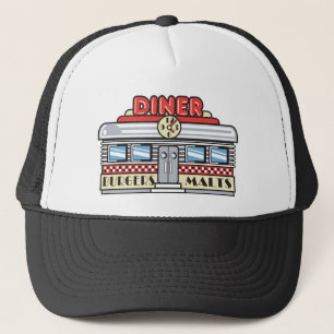 retro diner design trucker hat