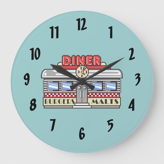 Retro DIner Large Clock (Front)