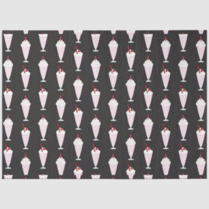 Retro Diner Milkshake Pattern Tissue Paper