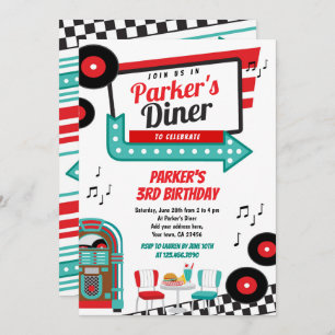 Retro Diner Party Invitation