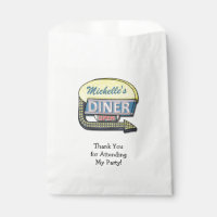 Retro Diner Sign 50s Party Theme Personalised Name