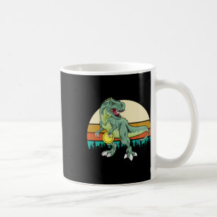 Retro Dino Dinosaur Golfer Gift T Rex Disc Golf  Coffee Mug