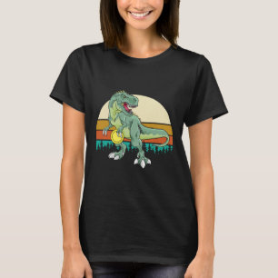 Retro Dino Dinosaur Golfer Gift T Rex Disc Golf  T-Shirt