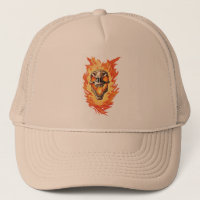 Retro Dinosaur Dead Burning Skull in Fire