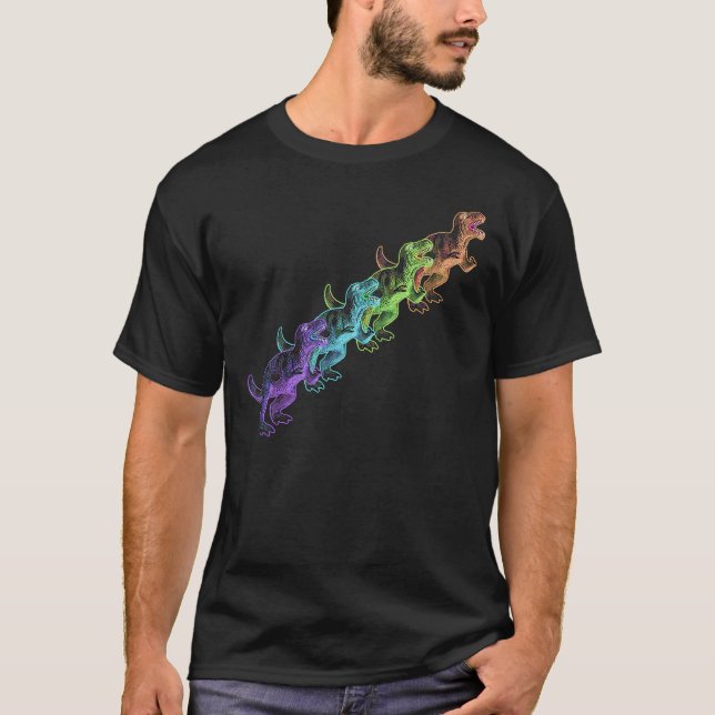 Retro Dinosaurs pop art tee shirt (Front)